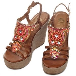 Yellow Box Yula Wedge Sandal in Tan